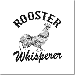 Rooster Whisperer Funny Chicken Lovers Farmer Vintage Posters and Art